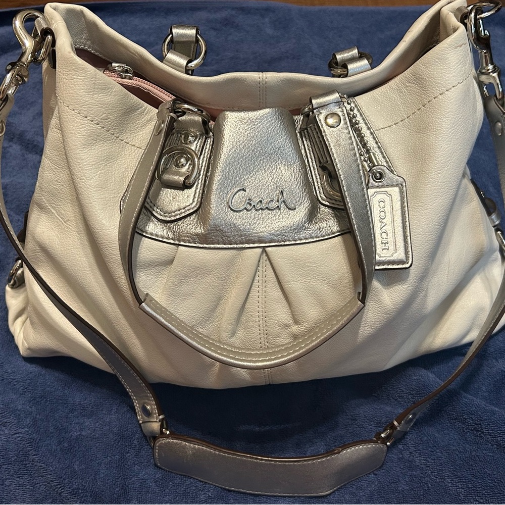Coach Ashley Carryall Satchel, Style F15513 With Shoulder And Crossbody Strap